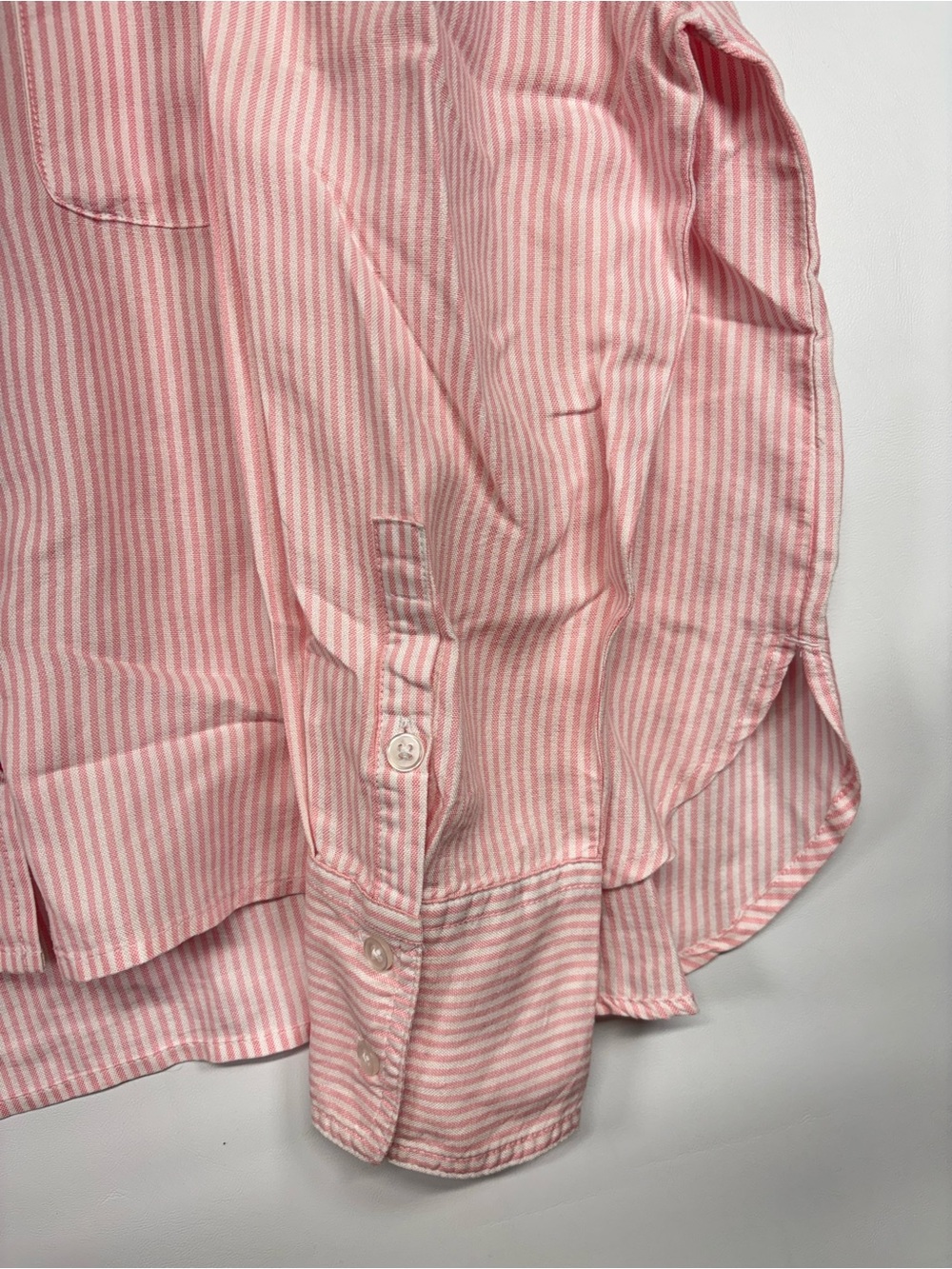 ✨Lola River Pink Stripe Casual Button-Down Shirt Size XL - Picture 8 of 11